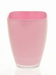 Glaspot gekleurd roze heavy glas