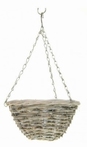 Hanging basket trento white wash